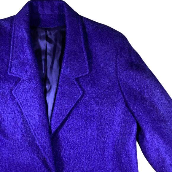 Vintage 80s Lombardi Violet Mohair Jacket - XL - Picture 3 of 5